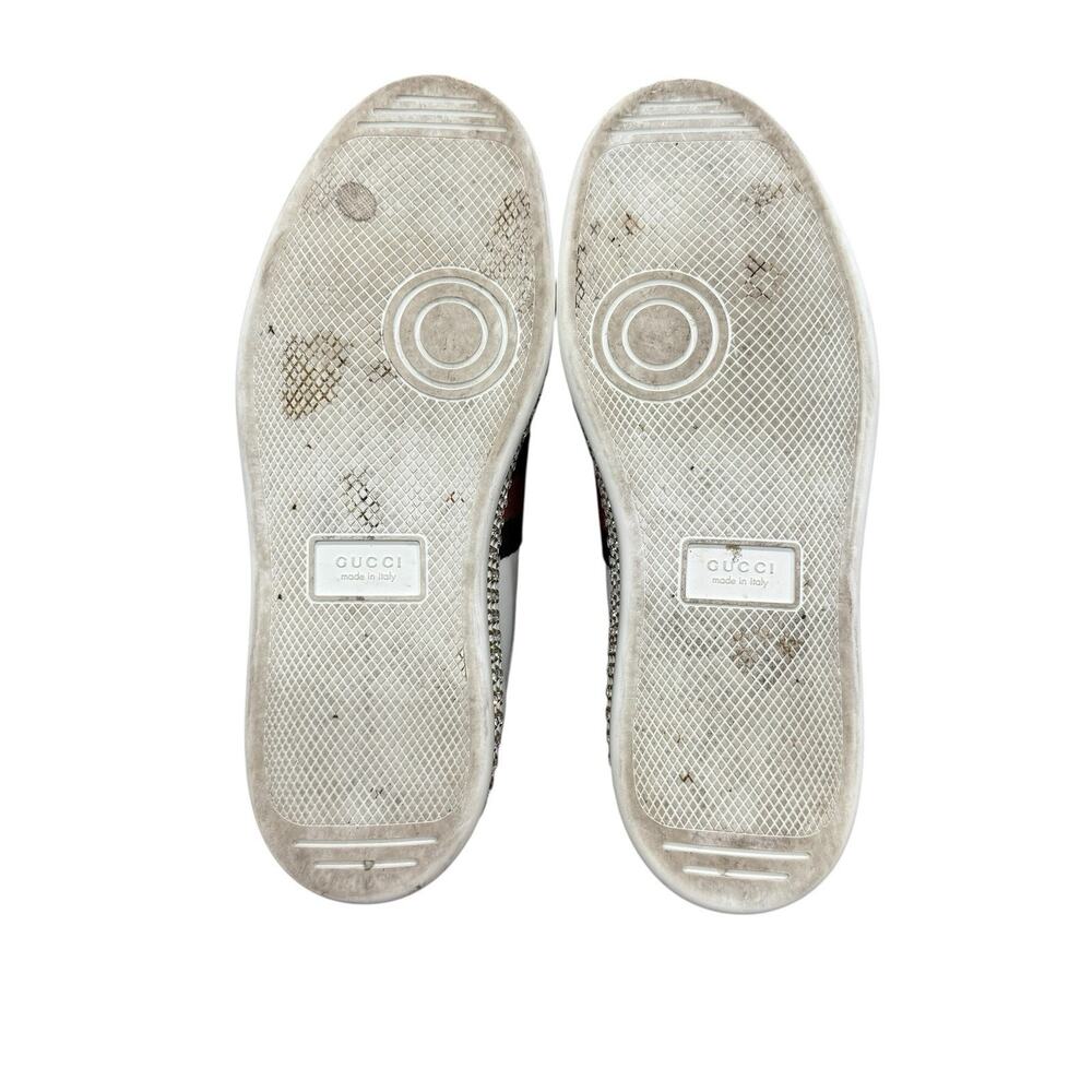 Gucci Ace Platform Sneakers Crystal Embellished Leather Size 37 - Picture 15 of 16